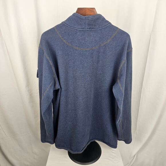 The Territory Ahead Men’s Cotton 1/4 Zip Pullover XL Blue Casual Outdoor Sweater - Picture 4 of 4